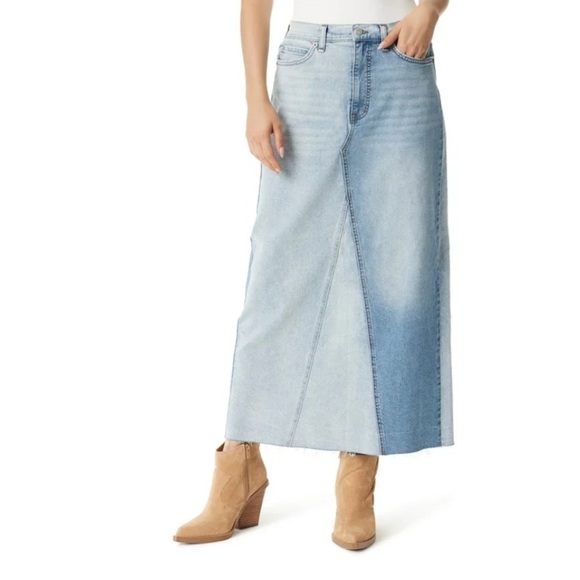 NWT Jessica Simpson Maxi Denim Light wash Skirt size 12 - Picture 2 of 6